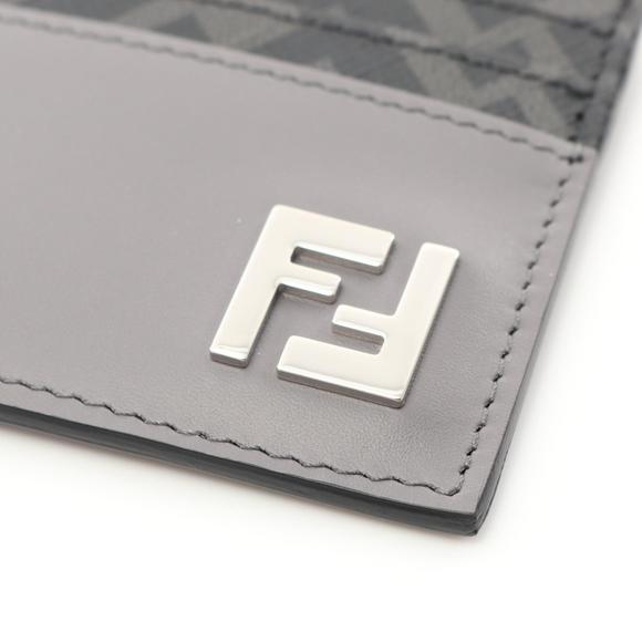 Fendi  Get Gray Case Canvas Black Leather FF - Picture 5 of 5